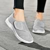 Женские кроссовки Slip On, дышащие, прогулочные туфли, женская мода, регулируемые, легкие, плоские туфли для опухших ног, мягкая подошва, балетки