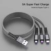 YKGBU1 USB Car 3-in-1 Phone Charging Cable Auto Accessories For Citroen C1 DS3 C2 C3 Vts C4 Saxo C4L C5 C6 C8 Xsara C3-XR Picasso SEGA