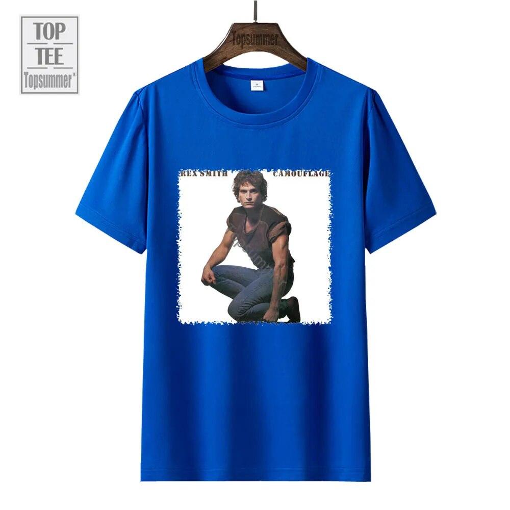 Камуфляжная футболка с альбомом Rex Smith Tour, футболка унисекс, готическая рок-футболка с графическим принтом, женские черные футболки