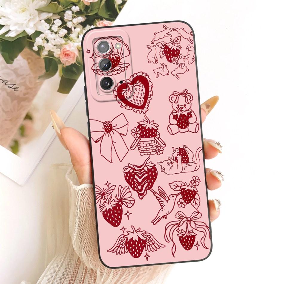Для Samsung Galaxy S20 S20+ S20FE Милый Чехол-Телефон с Кошкой и Цветами Для Samsung S 20 S20 FE 4G 5G Ударопрочный Мягкий Силиконовый Бампер
