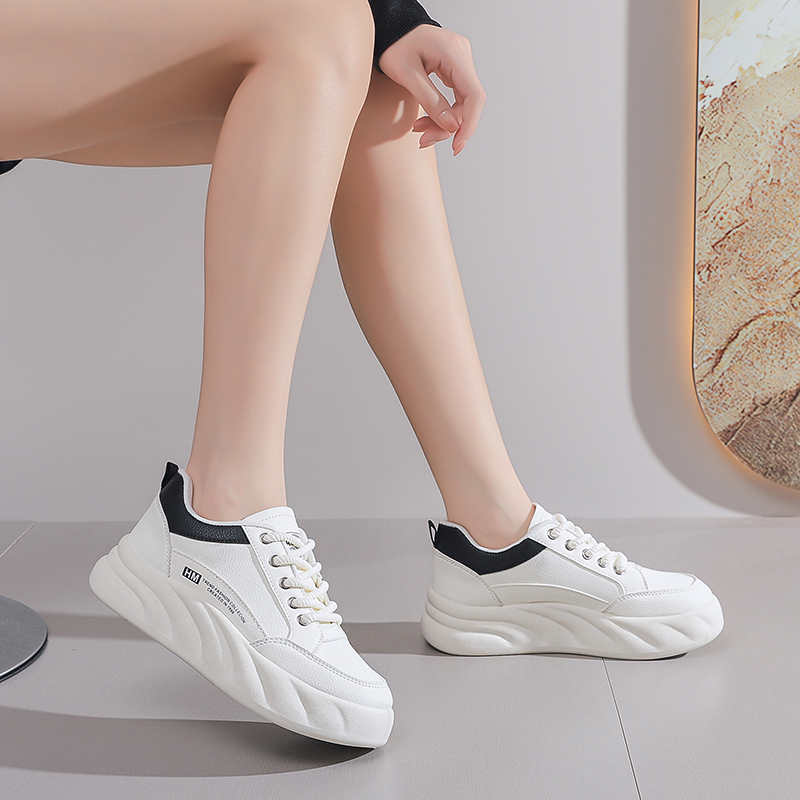 Резиновая подошва ПУ кожа Женские летние мокасины Повседневная женская обувь Распродажа Черные Белые Кроссовки Спорт Необычные Посетители
