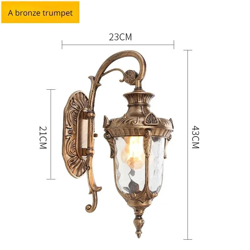 Европейский наружный светильник для виллы и отеля, водонепроницаемый литой алюминиевый светильник, настенный светильник для двора, светодиодный уличный настенный светильник для сада