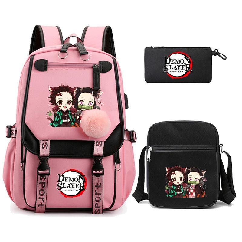 Ghost Extermination Surrounding Animation Backpack Campus Trend Primary And Secondary School Students Schoolbag Pencil Bag Shoulder Bag