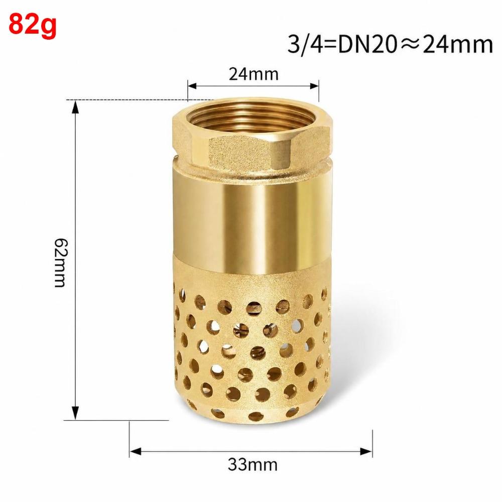 Brass Body Check Valve Hollow Perforated Water Strainer Foot Valve Water Suction System