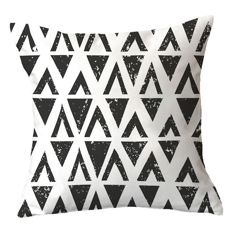 Simple New Square Geometric Plush Pillowcase Home Fabric Sofa Pillow Cushion Cover