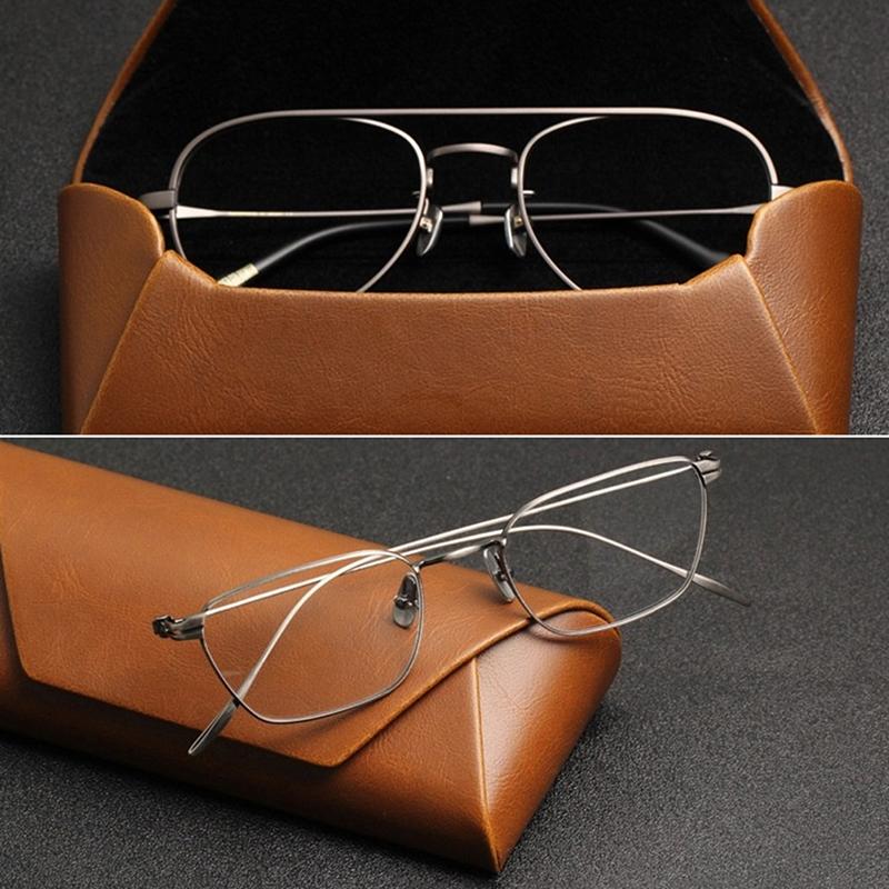 Кожаный футляр для очков Кожаный футляр для солнцезащитных очков для женщин Чехол для очков Солнцезащитное стекло