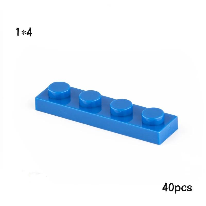 40 шт. Совместимые с MOC Детали-пластины 3710 1x4 для Строительных Блоков, Детали DIY, Развивающие Кирпичики, Образовательные Технологические Игрушки