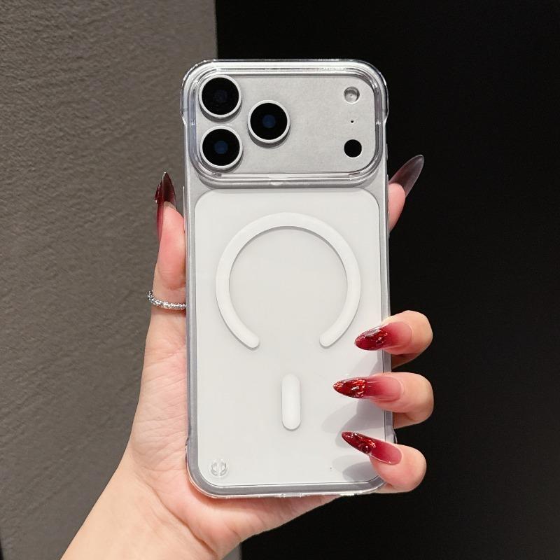 Оригинальный прозрачный магнитный чехол без рамки для iPhone 17 Air 16 15 14 Plus 13 12 11 Pro Max 17 Pro Для зарядки Magsafe