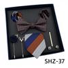 Men'S Tie Light Luxury Gift Box Wedding Tie Bow Tie Pocket Towel Brooch Cuffs Father'S Day Gift Box