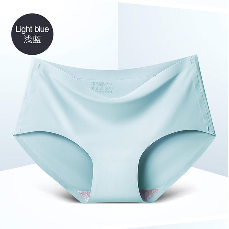 Women's Fashion Seamless Elastic Underwear Breathable Quick-Dry Ice Silk Panties Briefs Comfy High Quality