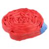 5T Flat Lifting Strap with Double Eye Buckle Polyester Webbing Crane Lift Rope 4 Meter Red