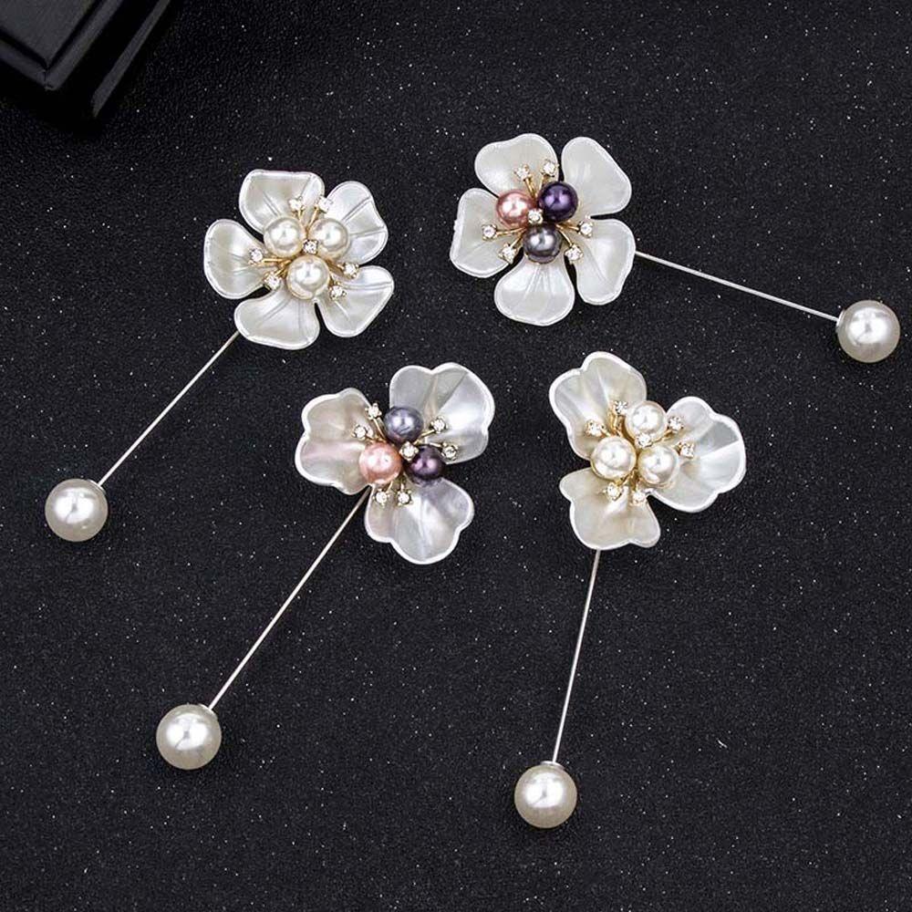 Collar Gifts For Women Corsage Fashion Rose Flower Accessories Long Needle Pins Brooches Jewelry