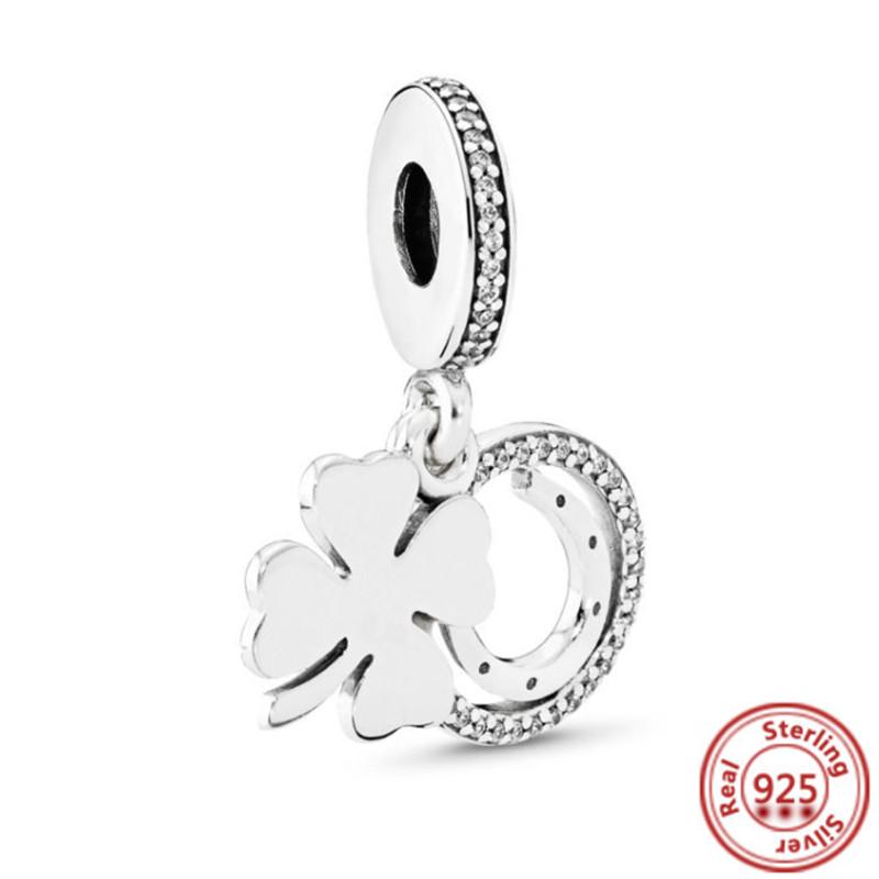 Подходит для оригинального браслета Pantaro Женский DIY Циркон Подарок Новый Аутентичный 925 медь Сердце Корона Эйфелева башня Любовь Ключ Подвеска Шарм Бусины