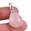 Natural Rose Quartz Gemstone Handmade 925 Solid Silver Gift Pendant 1.50" D8y07