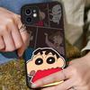 Аниме Крейон Шин-чан Матовый прозрачный чехол для телефона Для IPhone Case 16 15 14 13 12 11 Pro Max X XS Max Plus