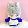 Kpopdoll Двухцветная толстовка 10 см Плюшевый наряд Синий аксессуар-костюм для кукол
