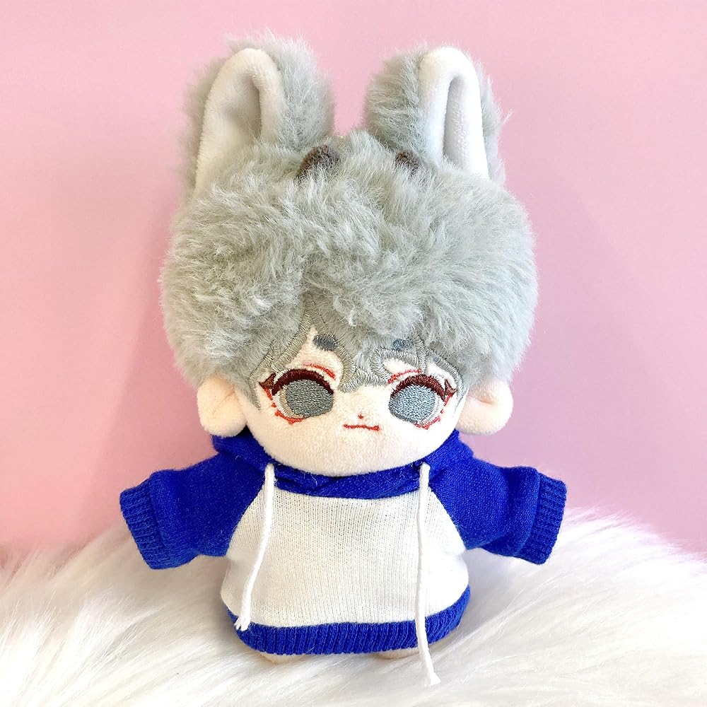 Kpopdoll Двухцветная толстовка 10 см Плюшевый наряд Синий аксессуар-костюм для кукол