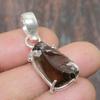Smoky Rough Gemstone Handmade 925 Sterling Silver Jewelry Pendant For Thanksgiving