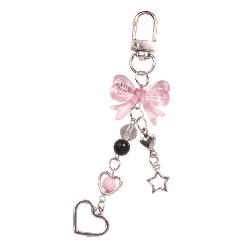 Goth Phone Charm Bow Heart Star Keychain Подвеска Kawaii Key Chain Bag Phone Chain Милый аксессуар для девочек и женщин Ювелирные изделия