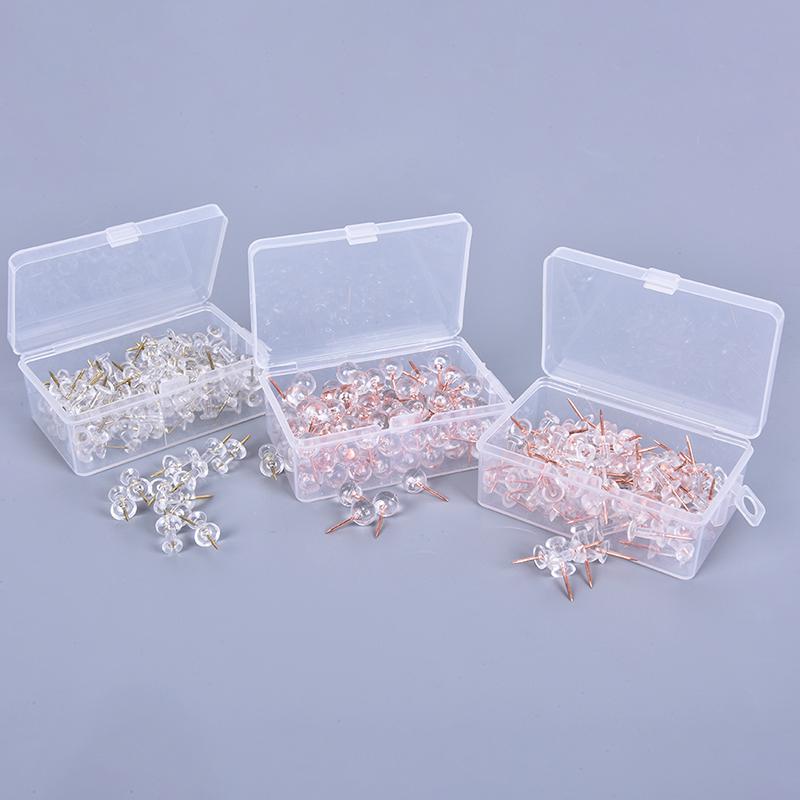 100 шт. канцелярская кнопка для большого пальца прозрачный цветной рисунок пробковая доска офисная канцелярская кнопка