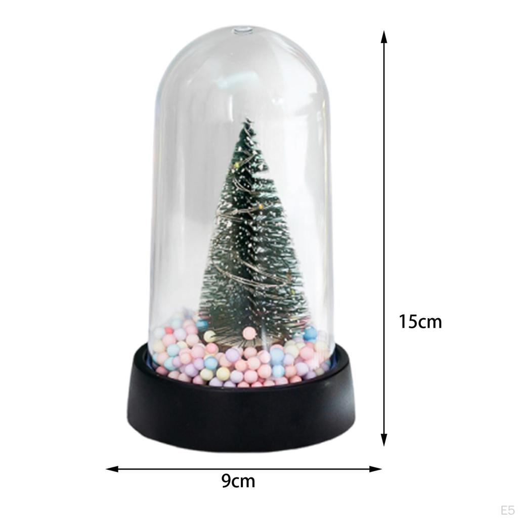 Mini Christmas Tree with LED Ornament Decorative Artificial Xmas for Fireplace/ Party