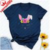 Happy Easter Day Camiseta De Regalo Para Nias Cristianas Con Cara De Conejito Graphic T Shirts Harajuku Vintage Aesthetic Top