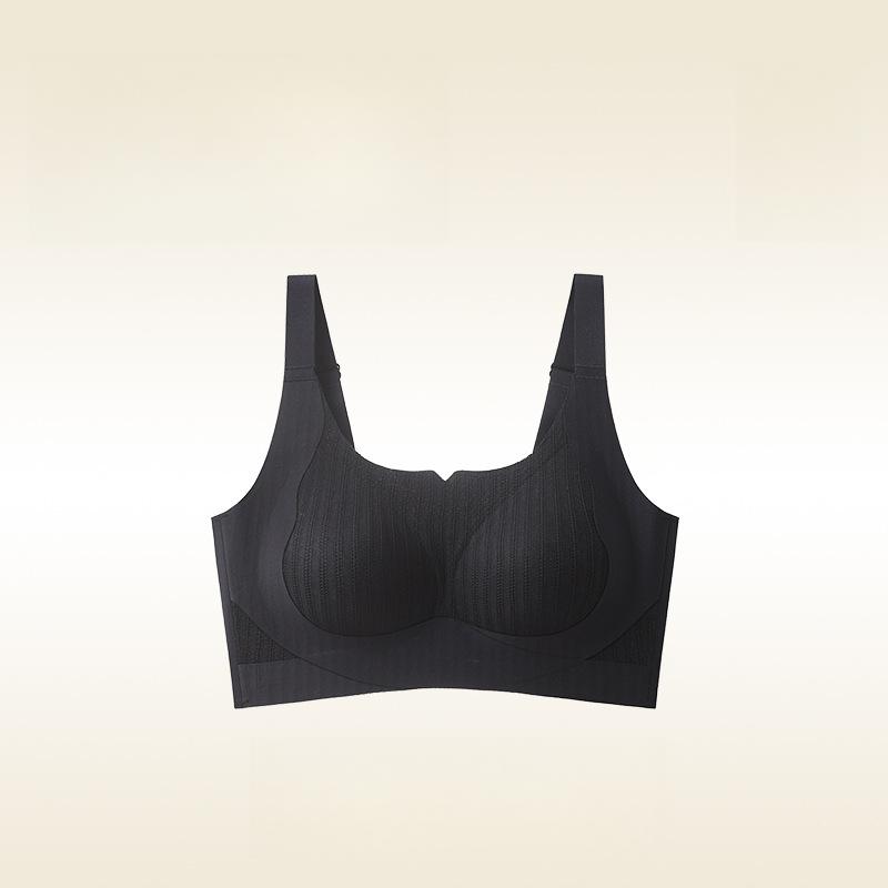 Женское нижнее белье Мягкая поддержка Тонкий собирающий бюстгальтер Защита от провисания Сбор груди Бюстгальтер без косточек Пуш-ап бюстгальтер