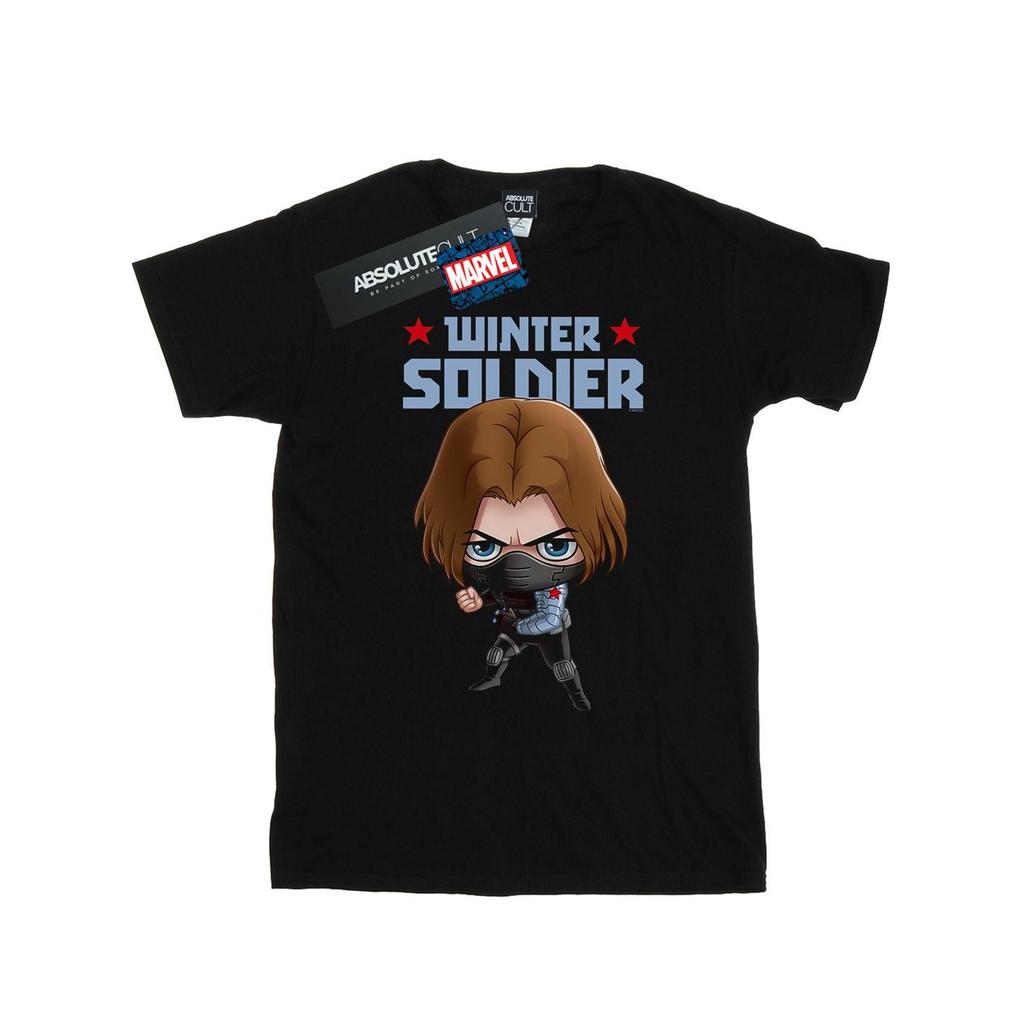 Marvel Mens Winter Soldier Bucky Toon T-Shirt