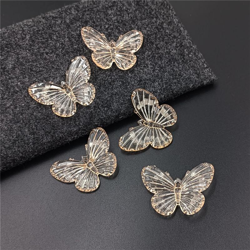 Высокое качество 10 шт. Ожерелья Ювелирные изделия Маркировка DIY Материалы для ручной работы Бусины для сережек Акриловые бусины-бабочки Прозрачные свободные бусины