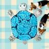 Dog Snuffle Mat Slow Feeding Mental Stimulation - Plush Scent Tracking Toy In Blue Green Brown