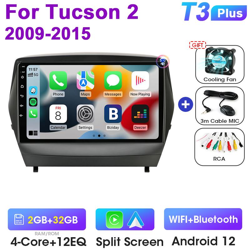 2 Din Android 12 автомобильное радио для Hyundai Tucson 2 LM IX35 2009 - 2015 мультимедийный видеоплеер GPS 4G Carplay авто стерео головное устройство