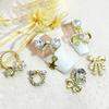 10Pcs Manicure Decorations Shiny Surface Creative Shape Bright Color Rust-proof Multipurpose Decorative Bow-Knot DIY Nail