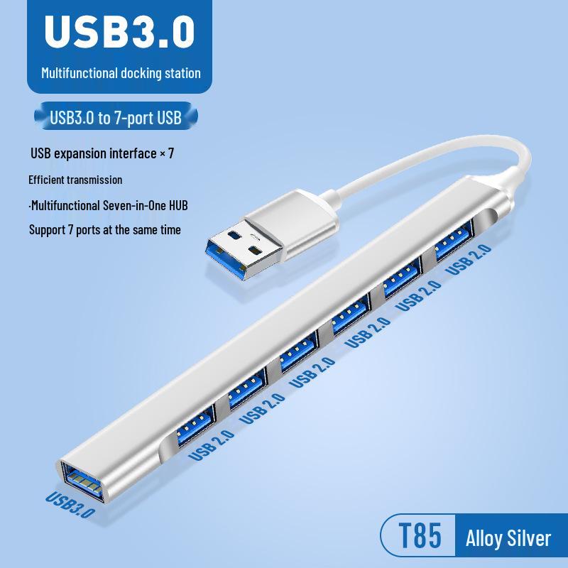 USB-концентратор 7-в-1, док-станция USB 3.0, многопортовый расширитель для компьютера и ноутбука с TYPE-C