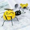 4 Pcs/Set Wall Decorative Metal Bumble Bee for Indoor Garden Home Party Cafe Bar Vintage Ornaments Collection Gift