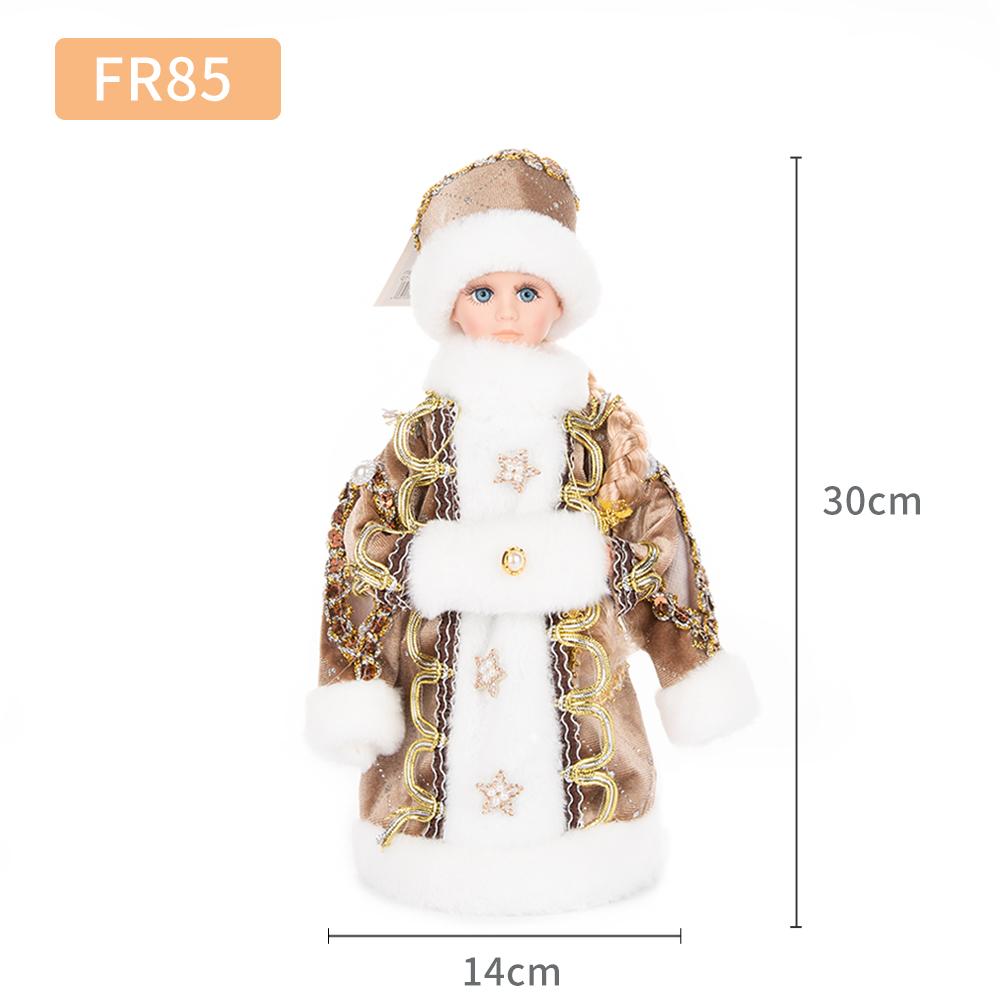 Новый стиль, Рождественский Санта-Клаус, электрические игрушки, кукла, модная русская кукла-Снегурочка, поющая домашняя кукла-орнамент с длинной косой