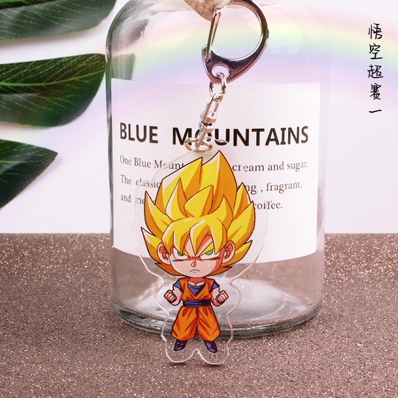 Аниме Dragon Ball Акриловые брелки Сон Гоку Вегета Маджин Буу Броли Фриза Транкс Замасу Гогета Лапис Супер Сайян Фигурки Игрушки