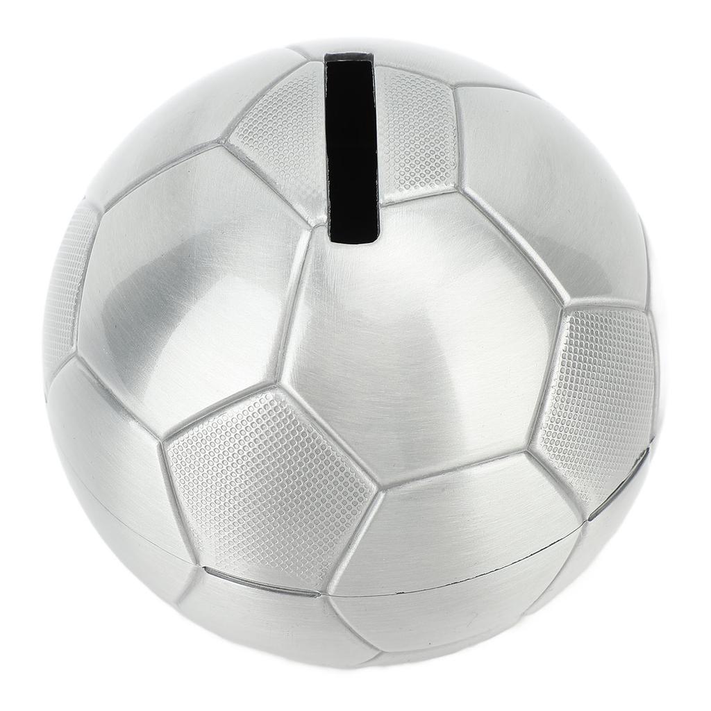 Металлическая копилка для монет в виде футбольного мяча большой вместимости, декоративная, многофункциональная, копилка для монет в виде футбольного мяча, футбольная копилка для детей, мальчиков