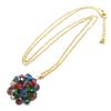 [P3591] - Multicolored Gold 'Sissi' Long Necklace (crystal)