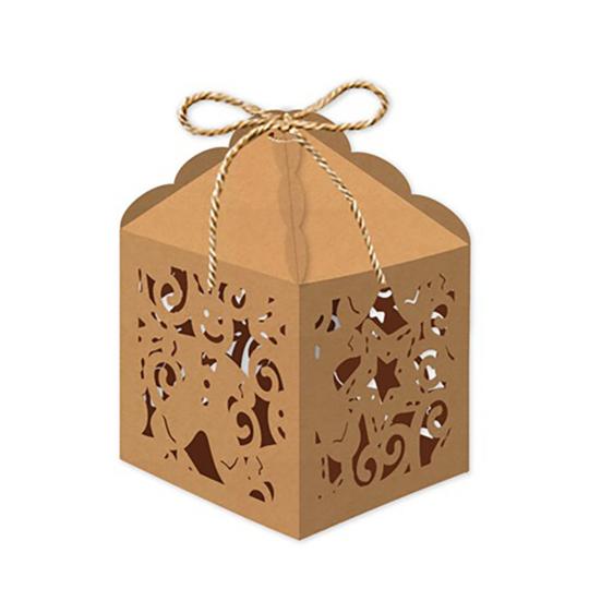 6 шт. Рождественские подарочные коробки Многоразовые бумажные коробки для конфет с полым дизайном для дня рождения, девичника, свадьбы, рождественской вечеринки, держатель для сувениров