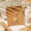 December floral pendant necklace exquisite engraved golden circular coins in minimalist layered chain jewelry gift for women