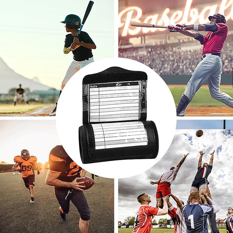 Rugby Wristband Training Equipment Teaching Board With Viewing Window Armband For Play Softball Signs Baseball Hockey