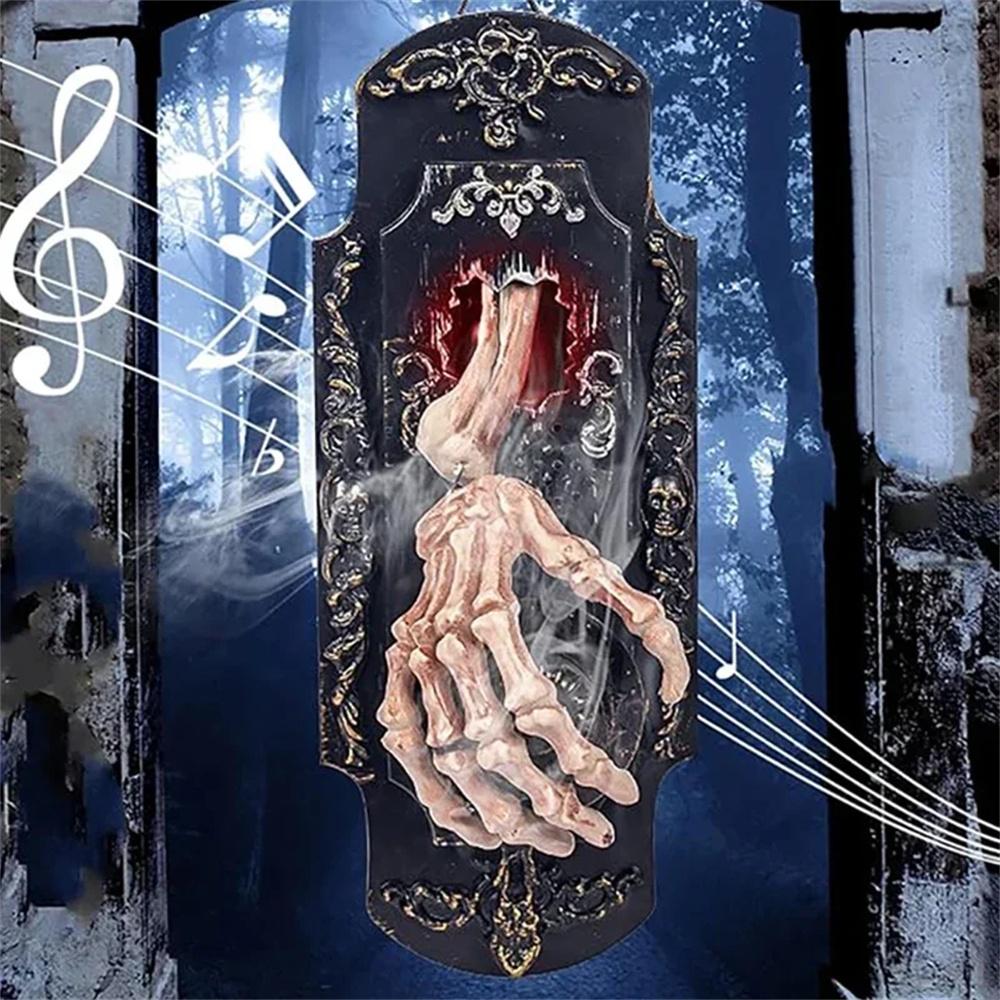 1× Забавный спрей-звонок в форме руки скелета на Хэллоуин для украшения на Хэллоуин