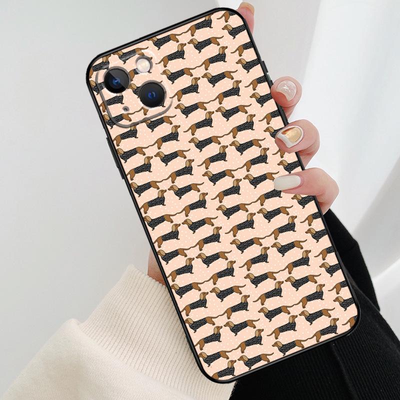 Милый чехол для телефона с таксой-сосиской для iPhone 17 Pro Max 16 15 11 13 12 14 Pro Max mini 15 16 Plus 16e 17 Air Cover