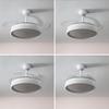 Ventilateur de Plafond - Silteez - InnovaGoods - Lumière LED - 4 Pales Rétractables - 80 W