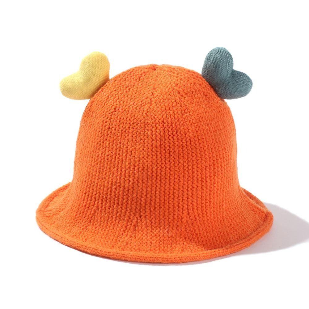 Cute Bucket Hat Warm Baby Children Fisherman Hat Knitted Hat Newborn Cap  Outdoor