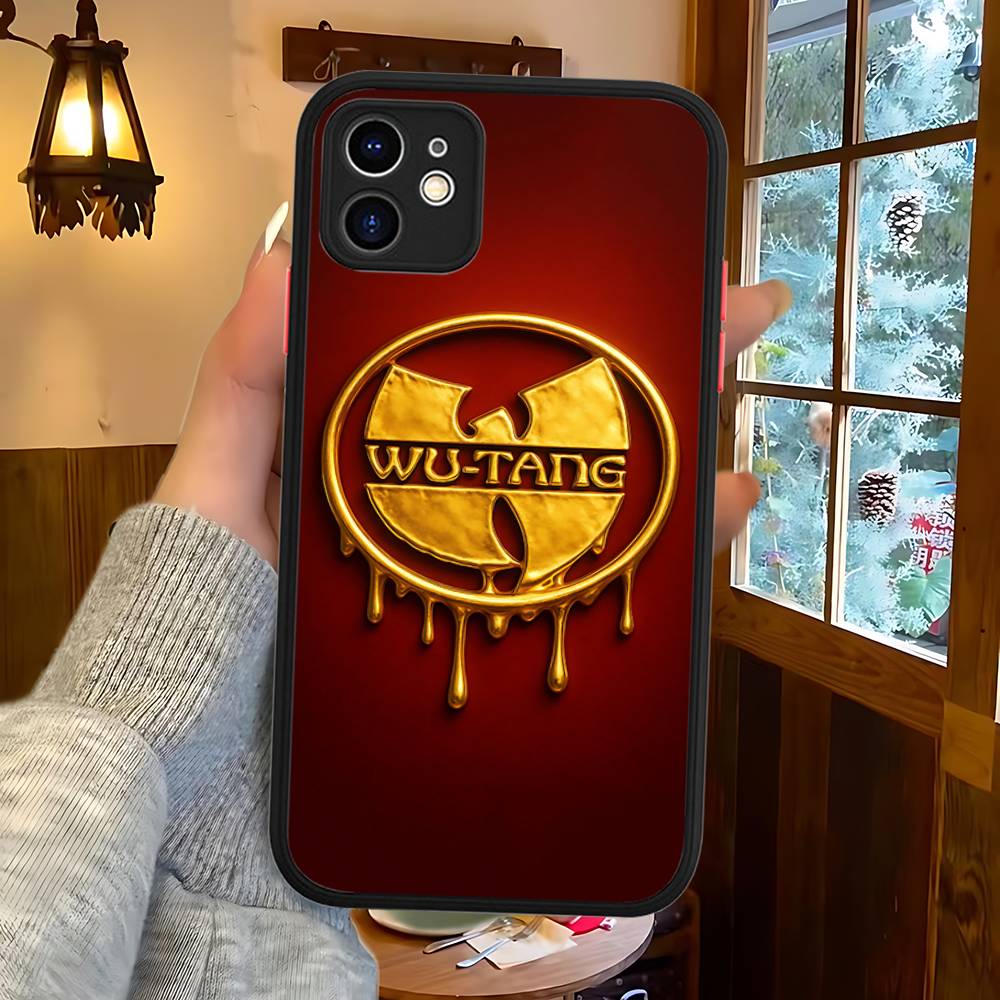 Модные тренды WU-T-TANG CLANs Для IPhone 16 15 14 13 12 11 Pro Max X XS MAX Plus Полупрозрачный черный чехол для телефона