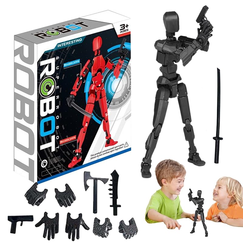 T-13 Action Figure Set, Color Box Version, Printed Articulated Movable Full Body Activity Robot, Multi-Jointed Action Fidget Toy Figure Home Decor