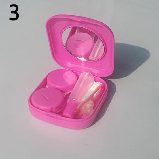 Модный унисекс портативный карманный для мужчин и женщин дорожный зеркальце мини-держатель для переноски комплект футляр для контактных линз