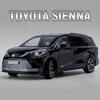 1:24 масштаба Toyota Sienna MPV, модель автомобиля из сплава, литье под давлением, металлическая игрушка, модель коммерческого автомобиля, имитация звука, свет, коллекция, детские подарки