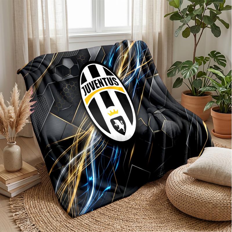 Juventus FC Theme blanket Soft Flannel Blanket Plush Throw Blanket Cozy Sofa Bed Blanket for Home Decor